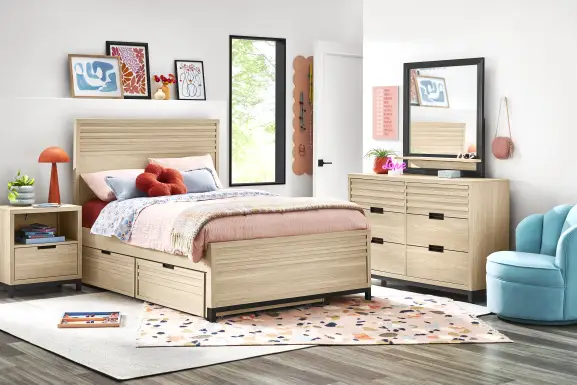 Kids Northridge Drive Oatmeal Full Panel Bedroom