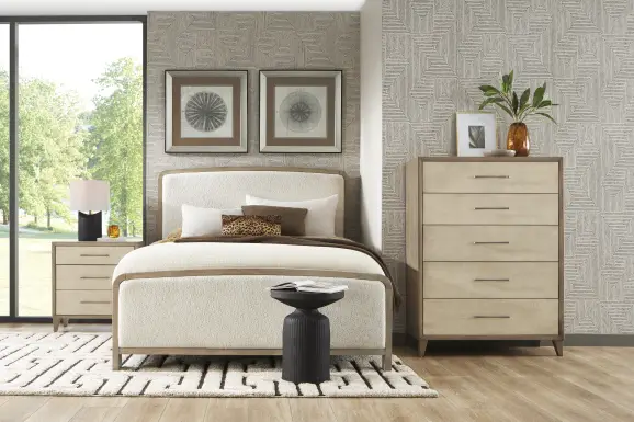 Marisole Taupe 5 Pc King Upholstered Bedroom