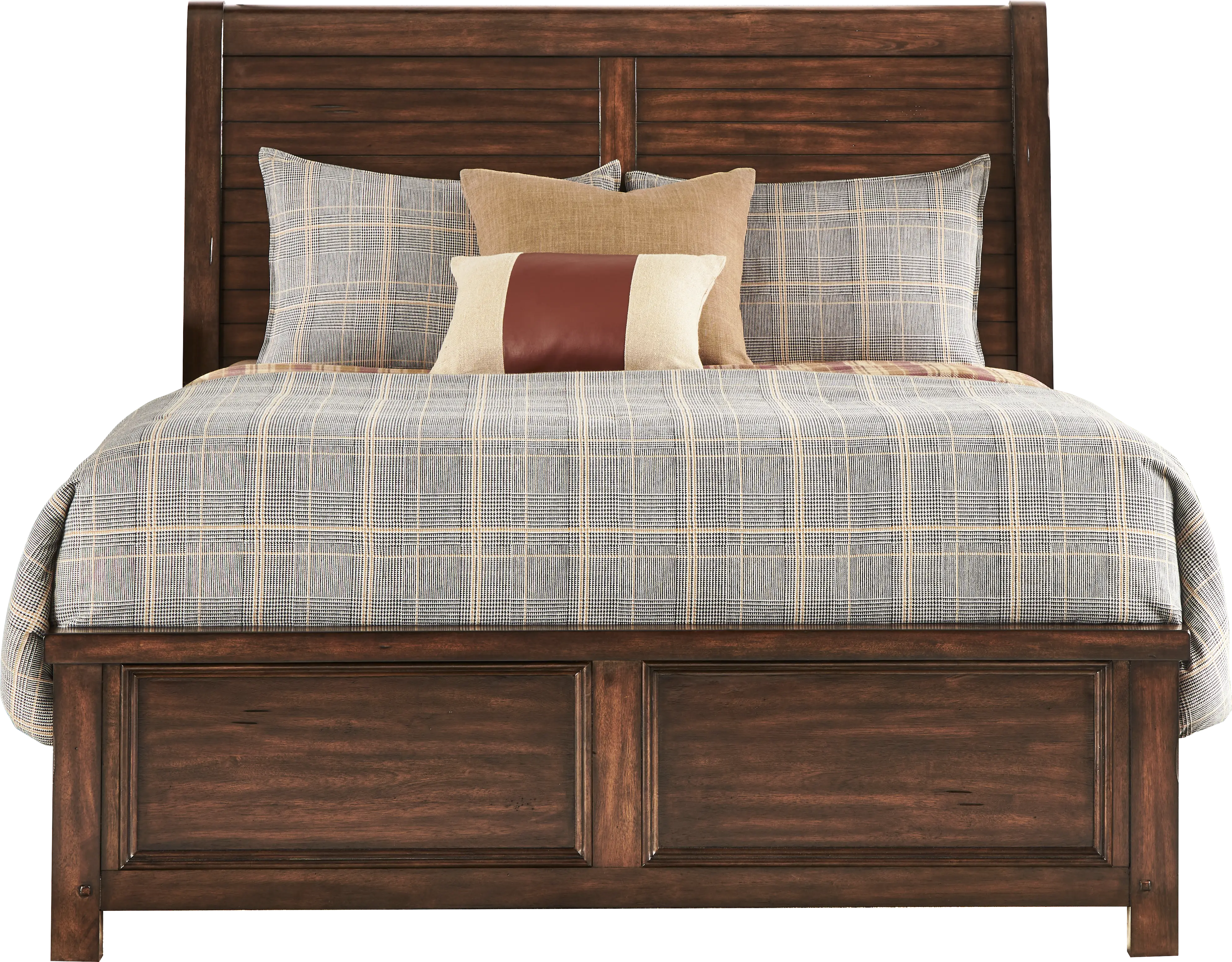 Emberton Dark Brown 3 Pc King Sleigh Bed - Thumbnail - Image 1