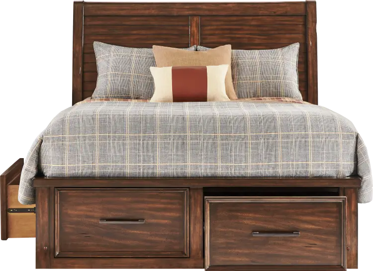 3 pc queen storage bed