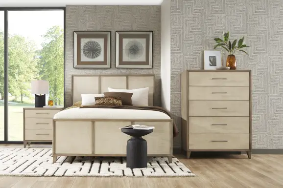 Marisole Taupe 5 Pc King Panel Bedroom