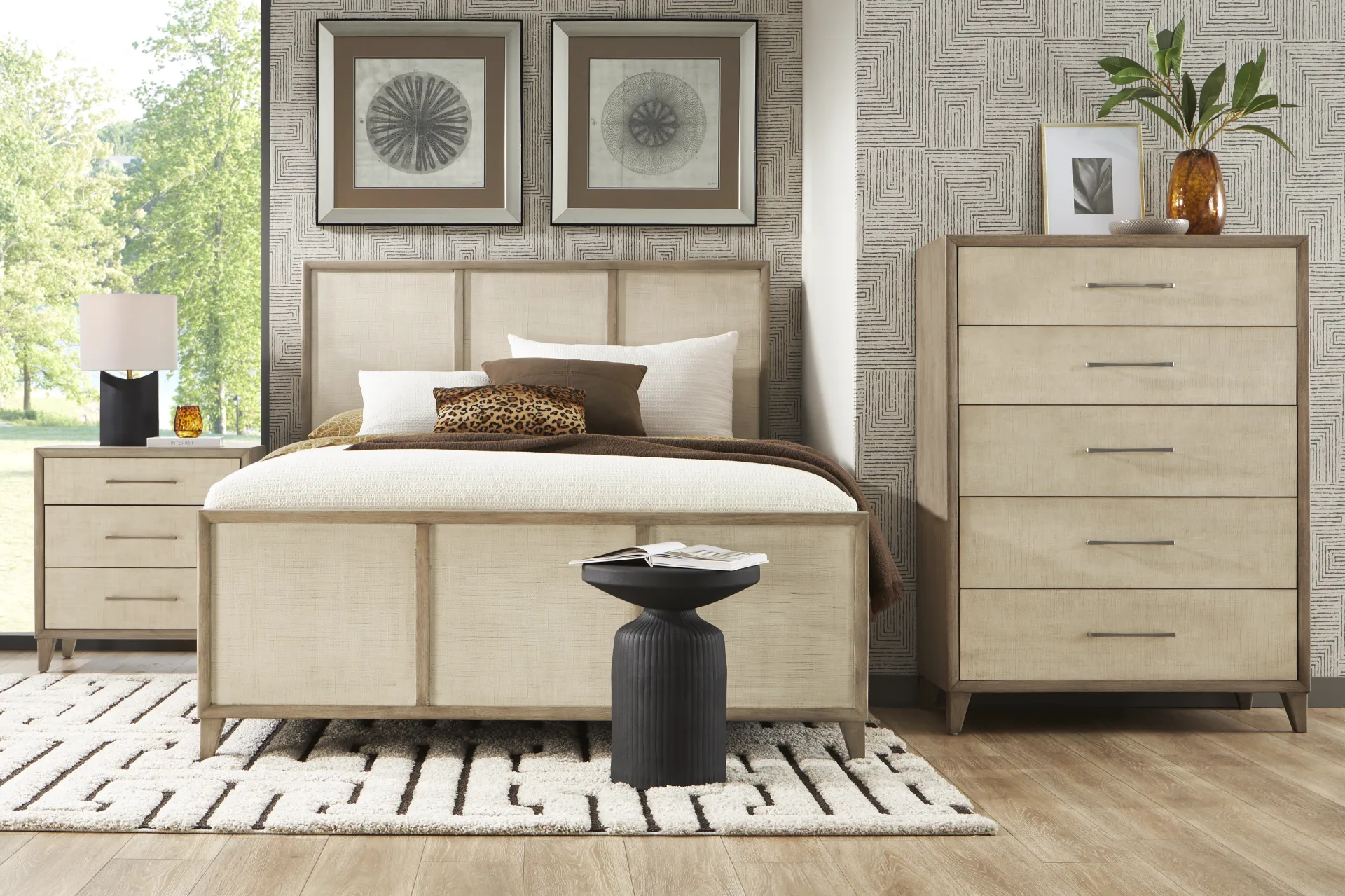 Marisole Taupe 5 Pc Queen Panel Bedroom - Image 1