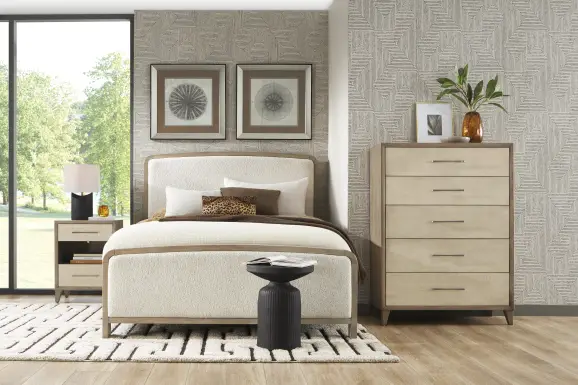Marisole Taupe 5 Pc King Upholstered Bedroom