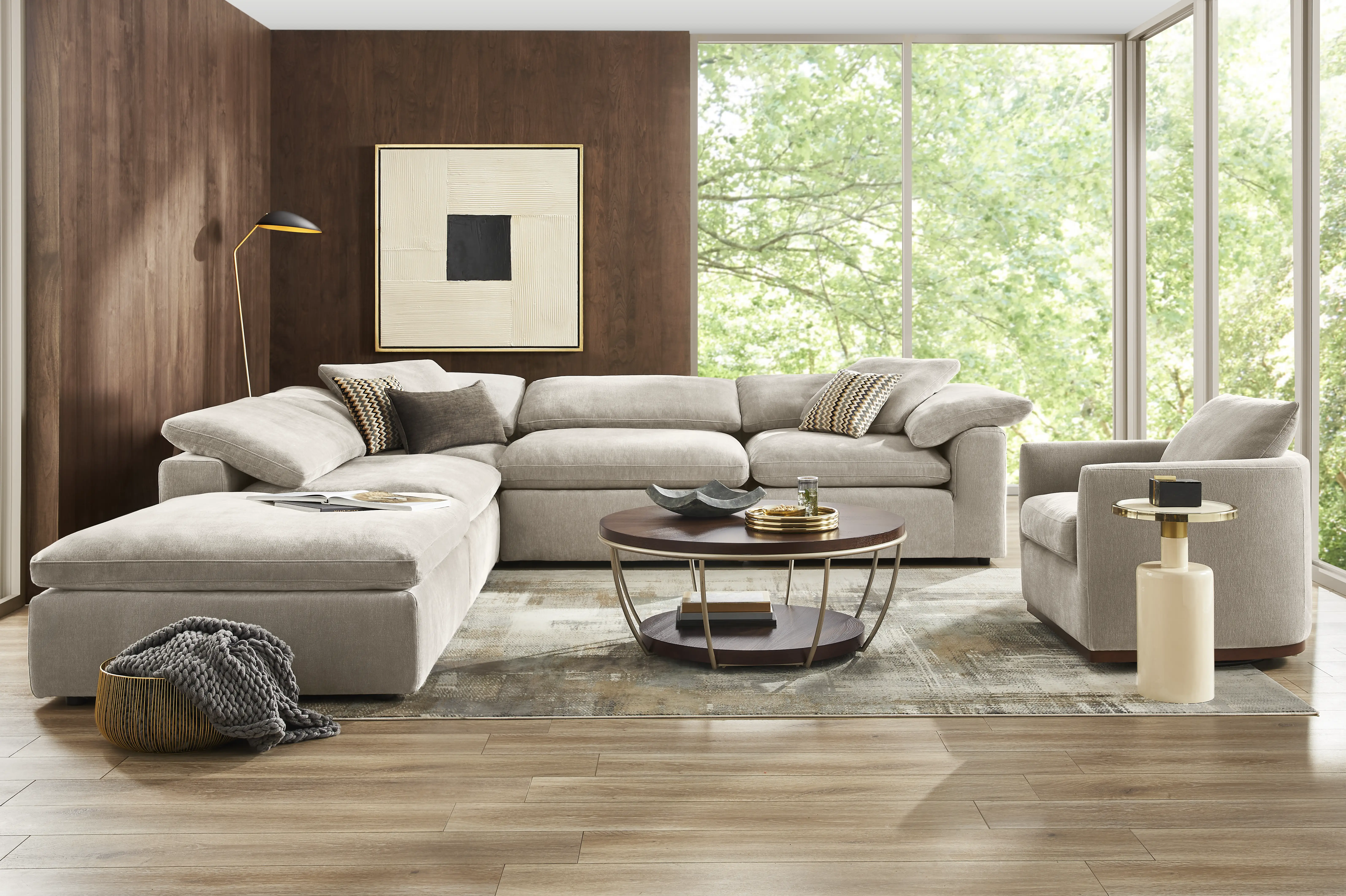 The Flow Gray 5 Pc Dual Power Reclining Sectional - Thumbnail - Image 2