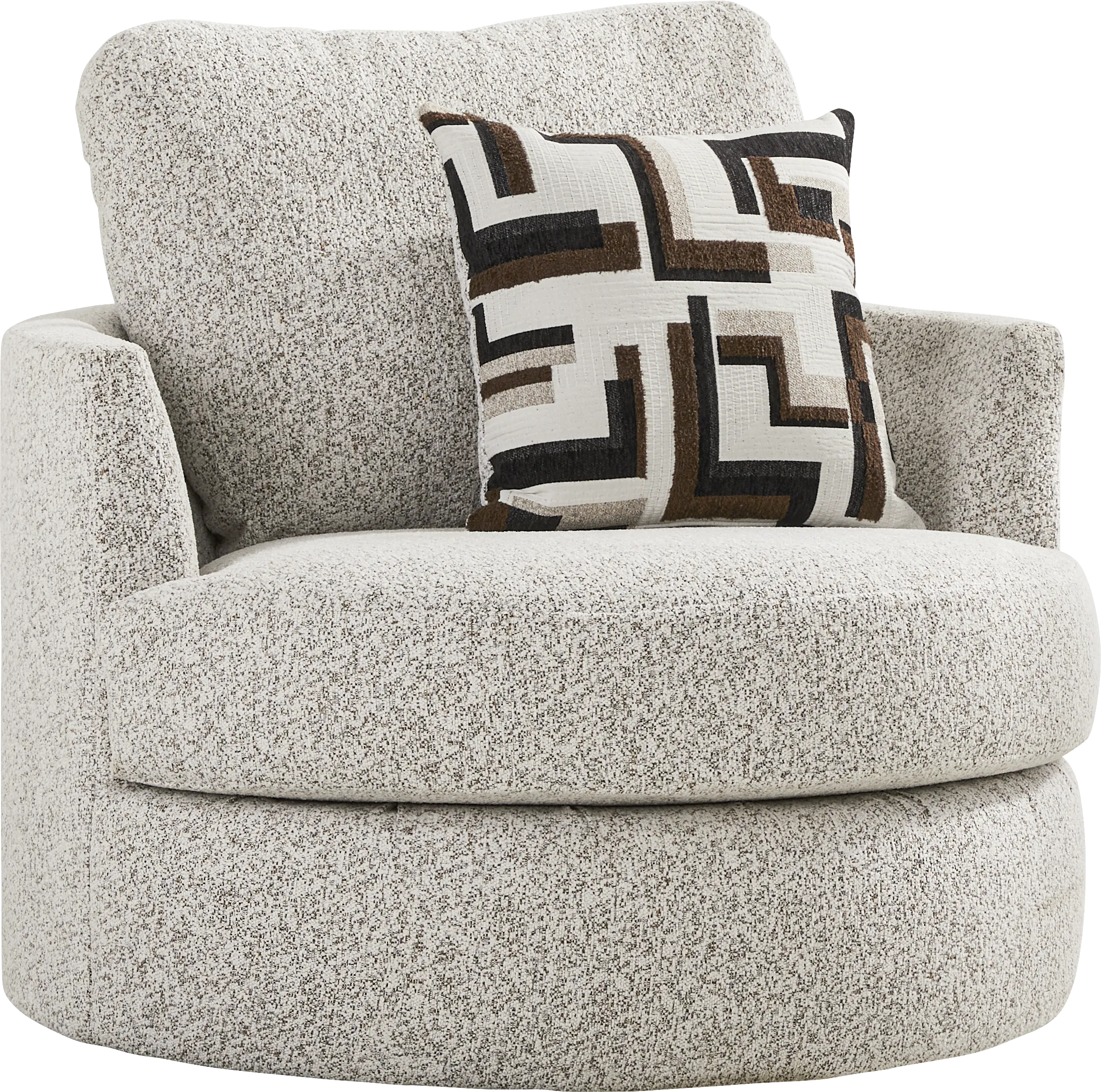 Lincoln Park Off-White Swivel Chair - Thumbnail - Image 1