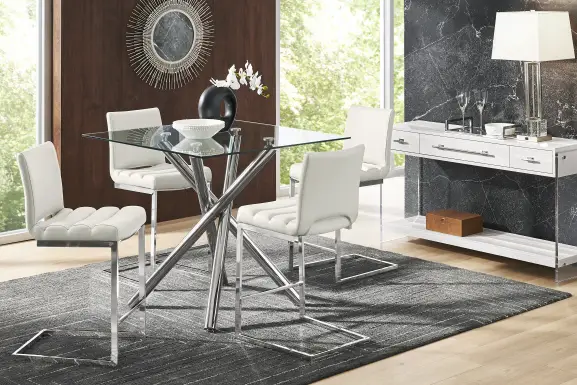 Bastone Silver 5 Pc Counter Height Dining Room