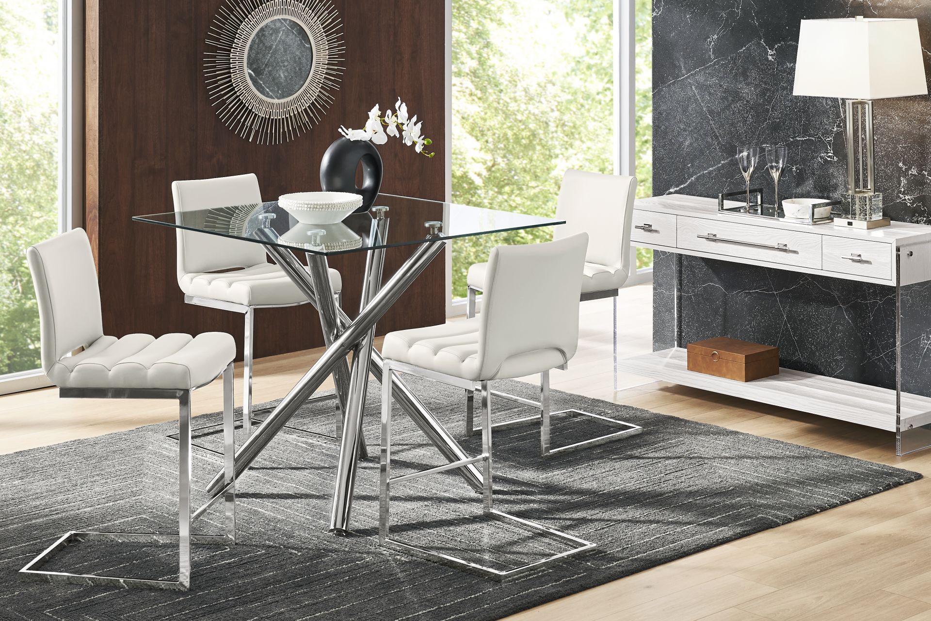 Crown Court Light Gray Counter Height Stool - Image 2