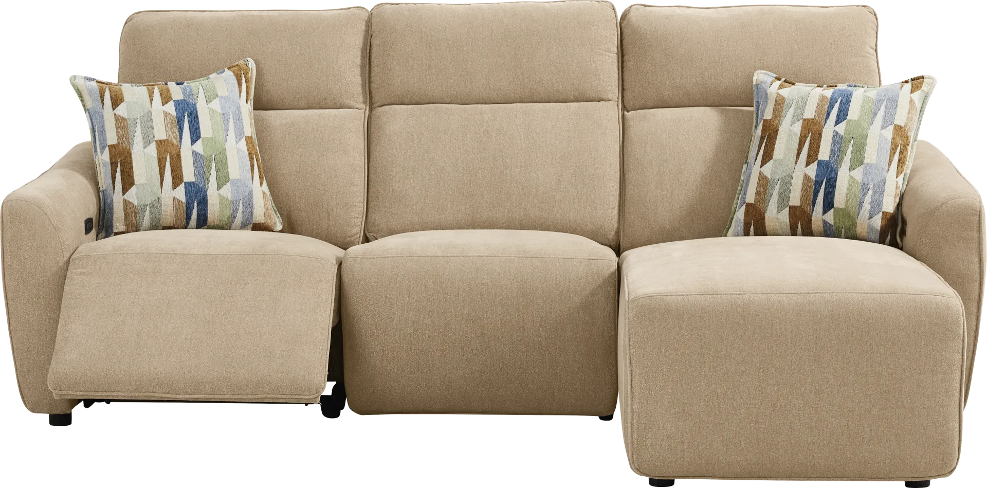 Tremont Sand 3 Pc Power Reclining Sectional - Image 1