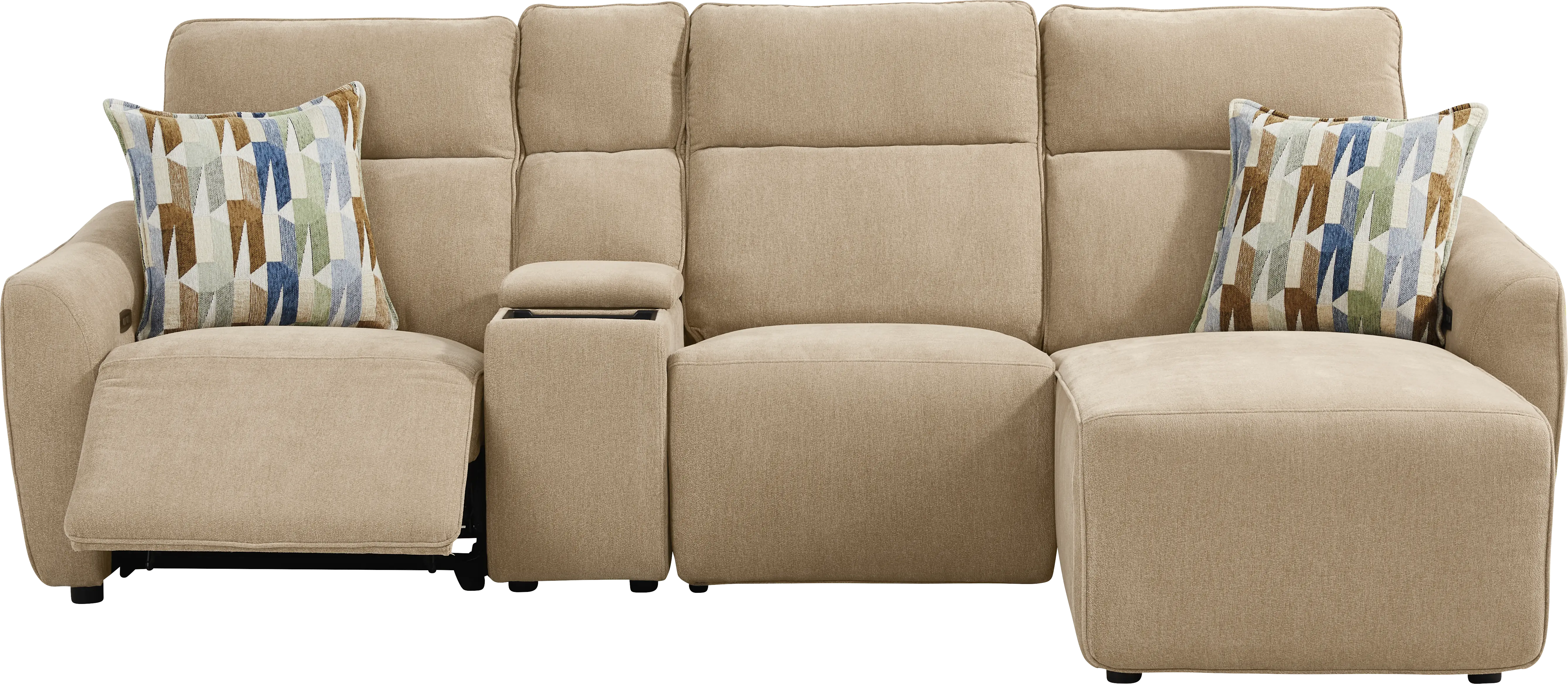 Tremont Sand 4 Pc Power Reclining Sectional - Thumbnail - Image 1
