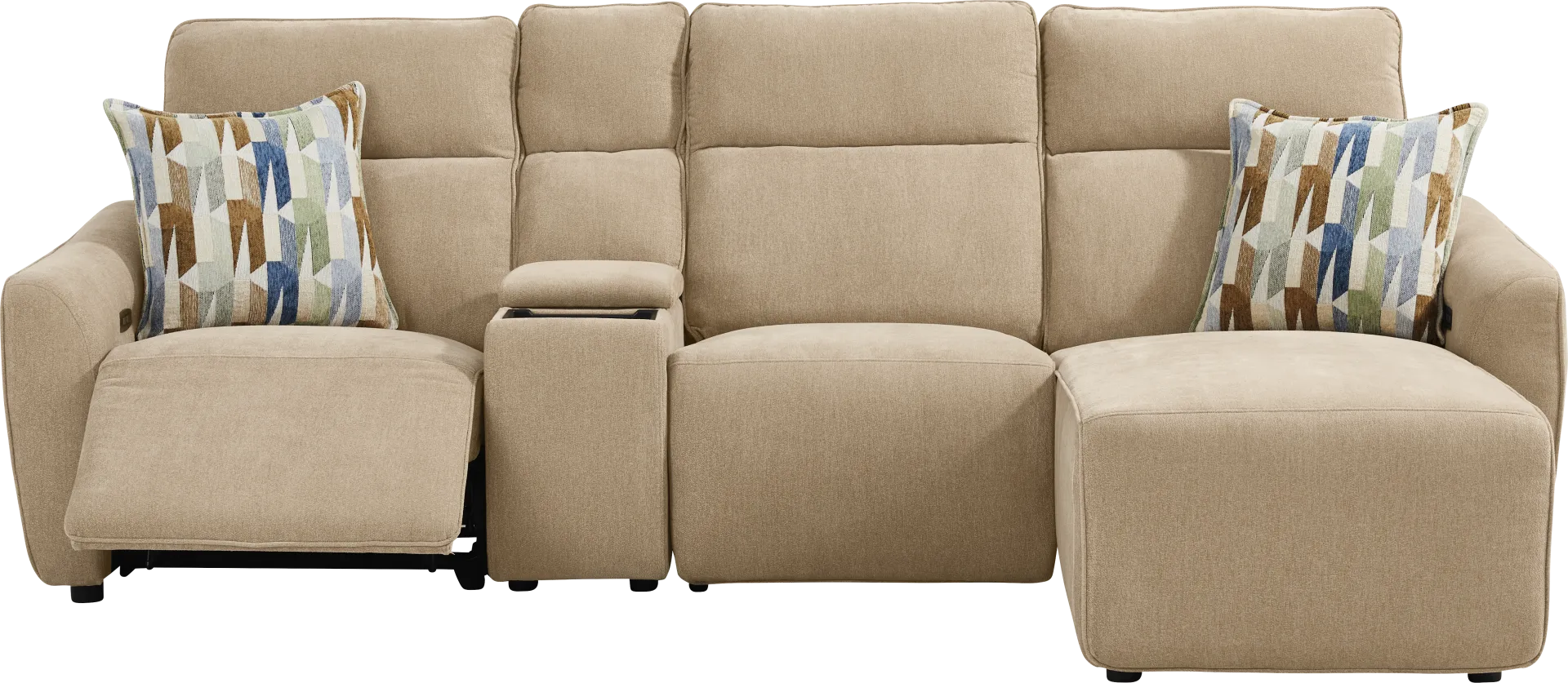 Tremont Sand 4 Pc Power Reclining Sectional - Image 2