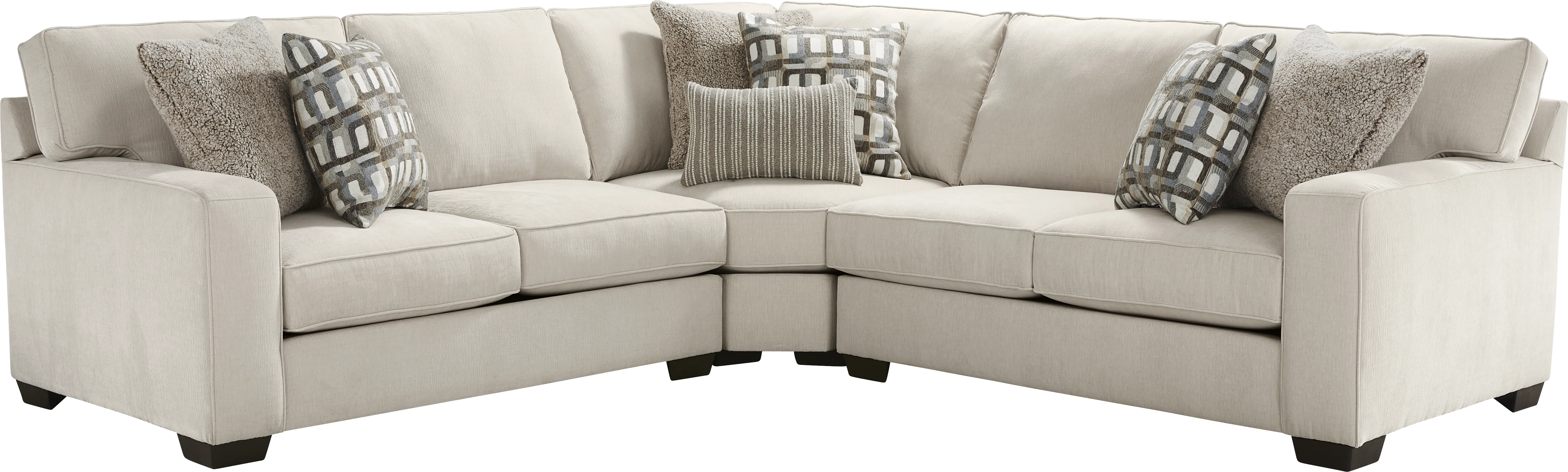 Haskins Beige 3 Pc Sectional - Thumbnail - Image 1