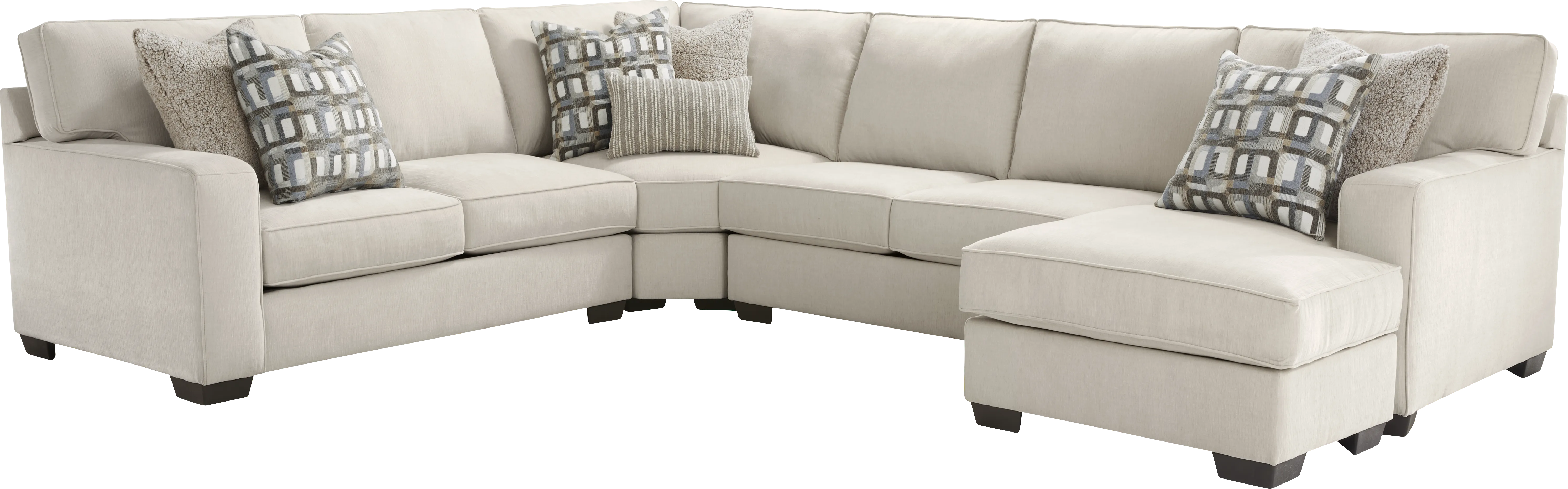 Haskins Beige 3 Pc Sectional - Thumbnail - Image 1