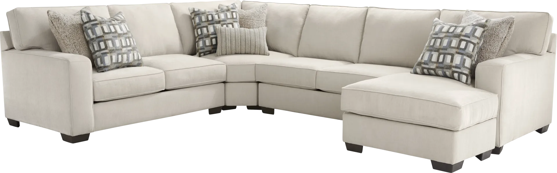 Haskins Beige 3 Pc Sectional - Image 1