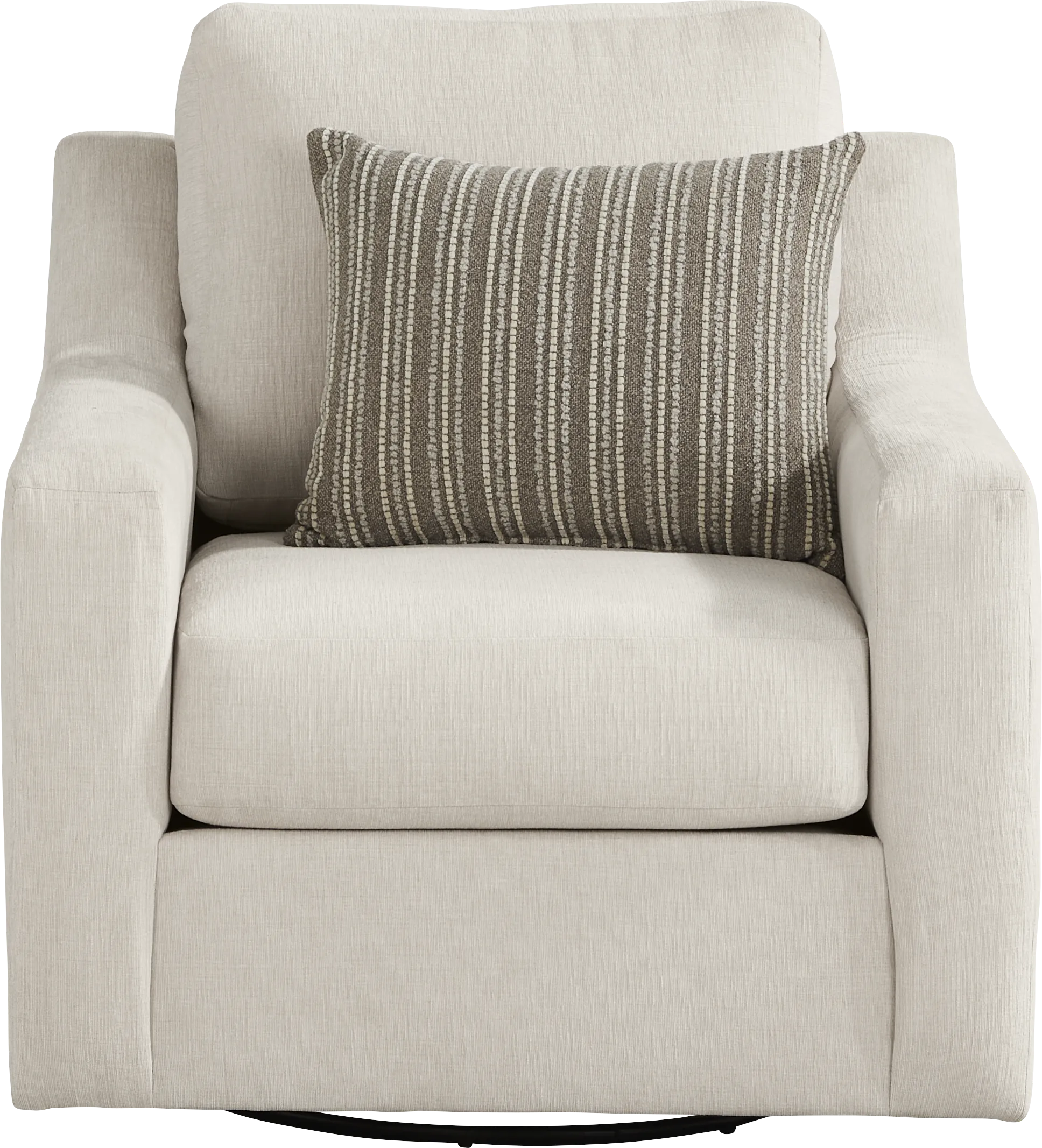 Haskins Beige Swivel Chair - Thumbnail - Image 1