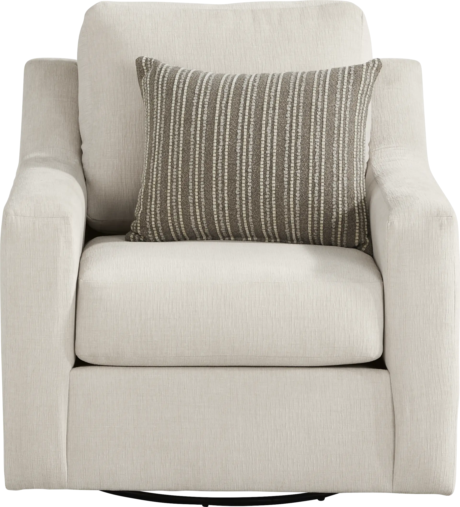 Haskins Beige Swivel Chair