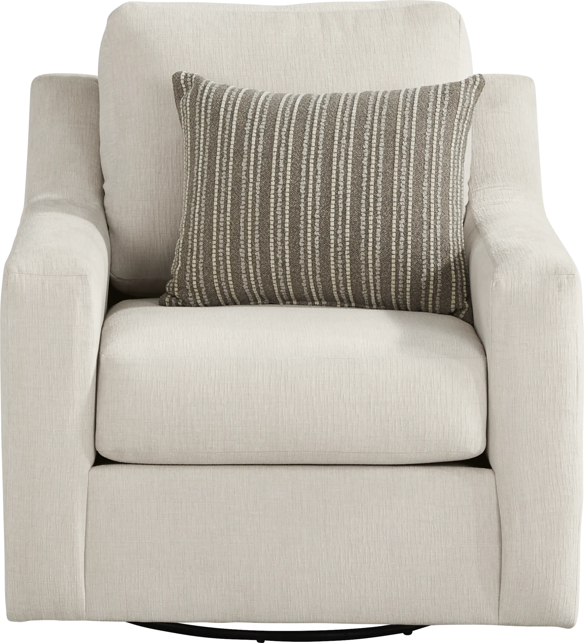Haskins Beige Swivel Chair - Image 1