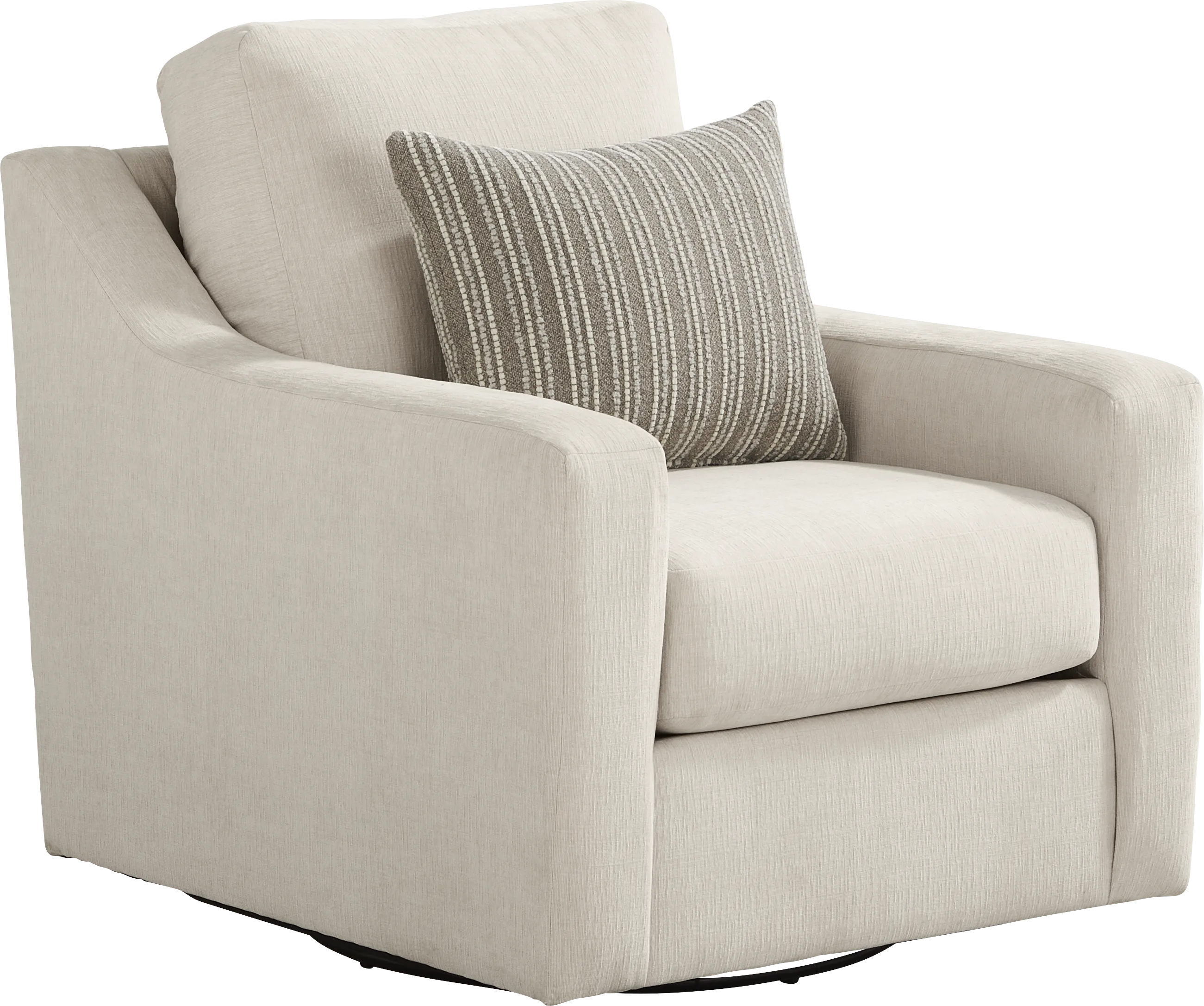 Haskins Beige Swivel Chair - Thumbnail - Image 1