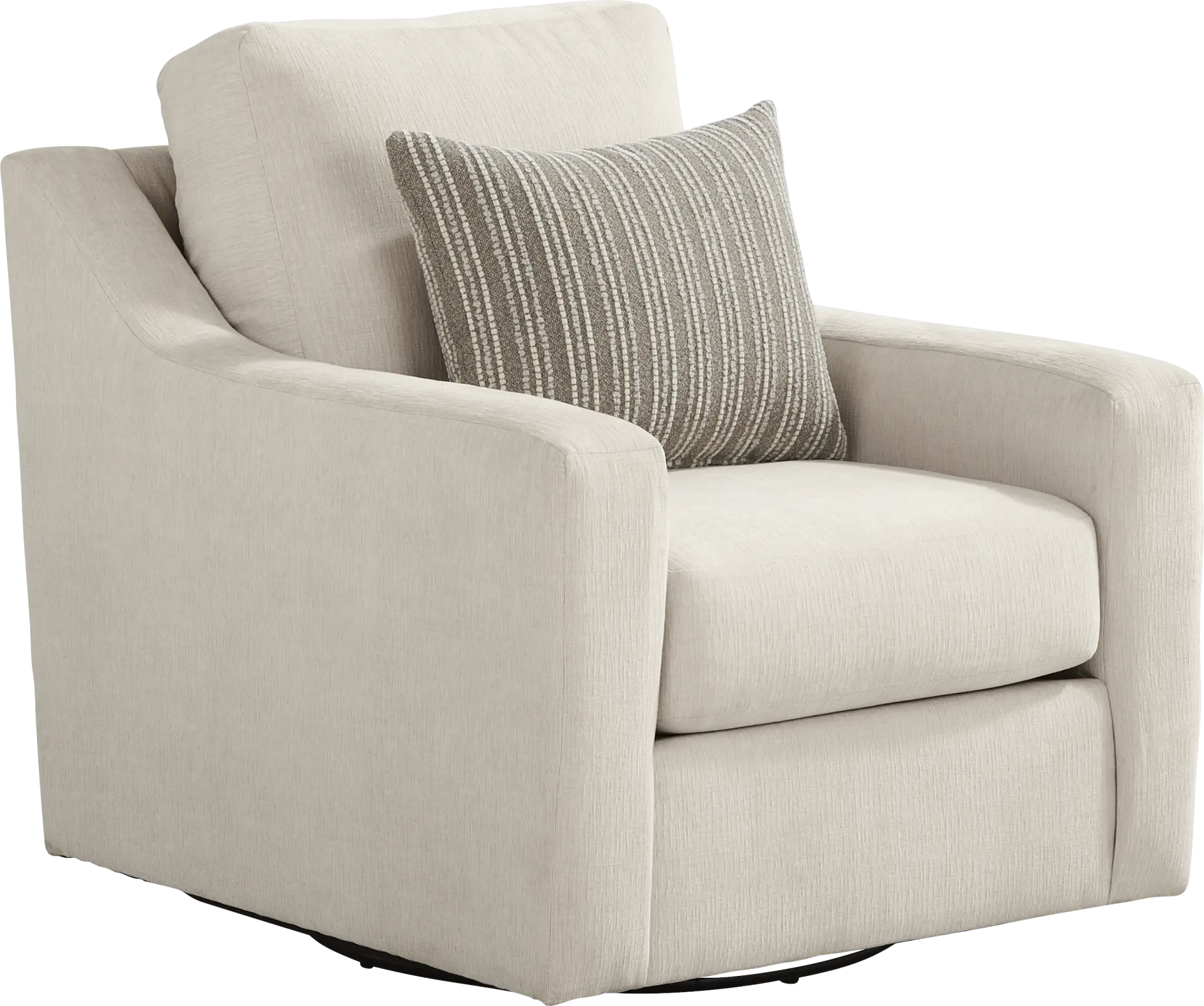 Haskins Beige Swivel Chair