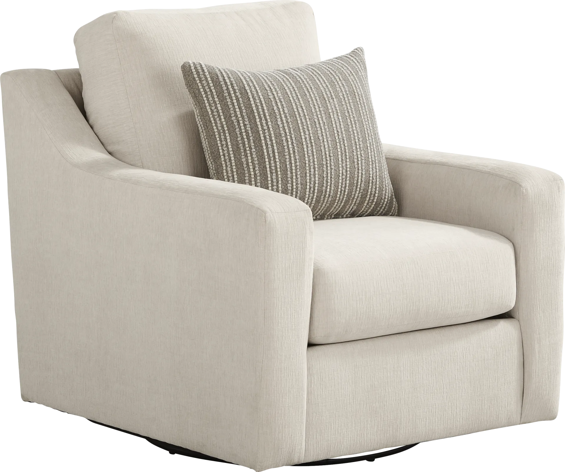 Haskins Beige Swivel Chair - Image 1