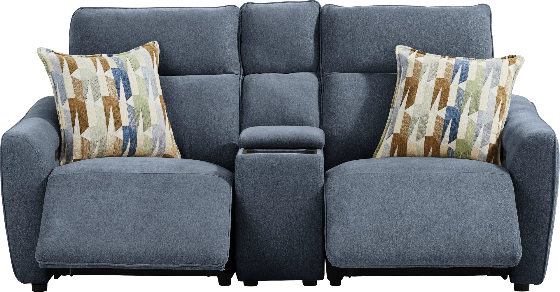 Tremont Indigo 3 Pc Power Reclining Console Loveseat - Image 1