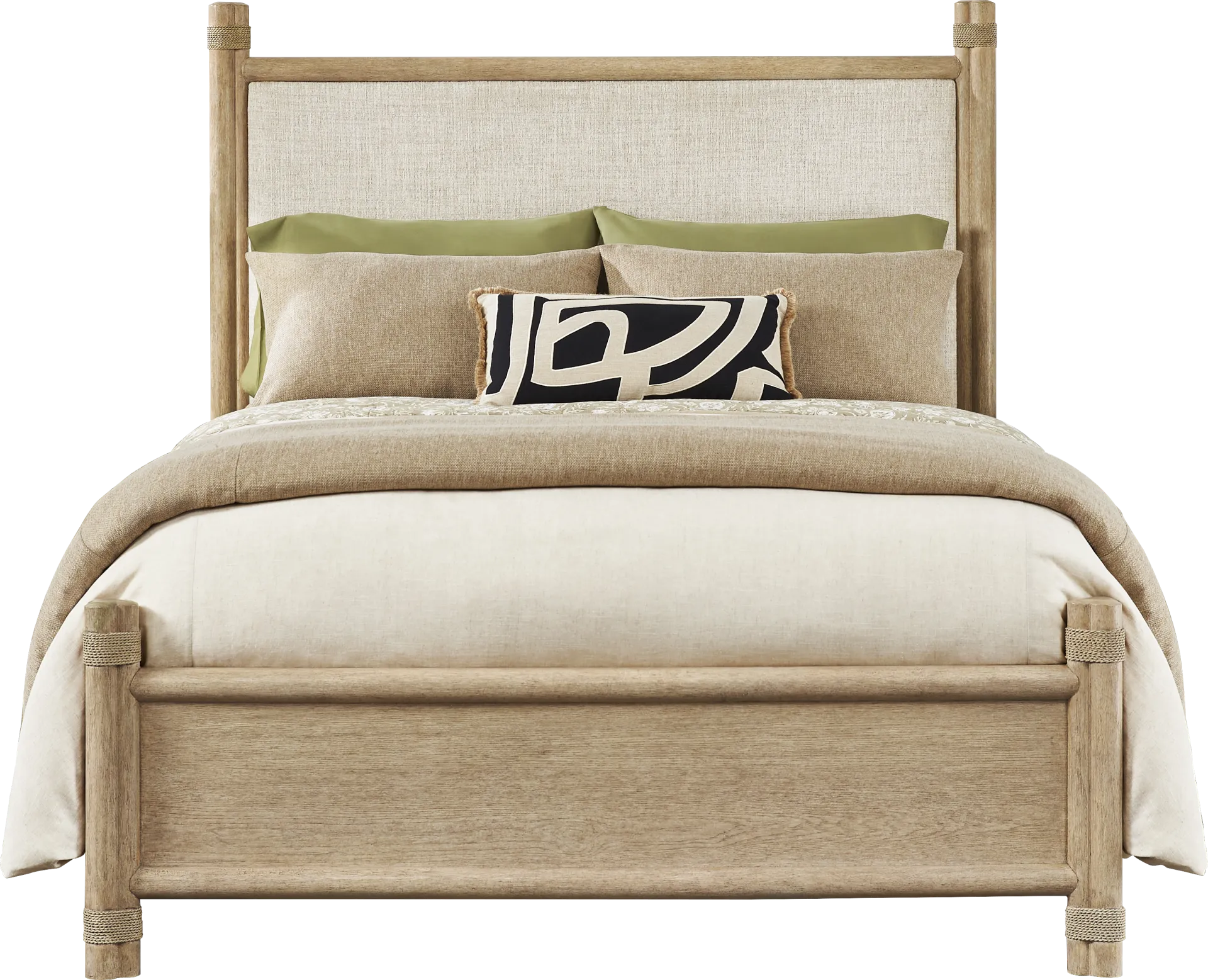 Vineyard Estates Natural 5 Pc Queen Upholstered Bedroom - Image 2
