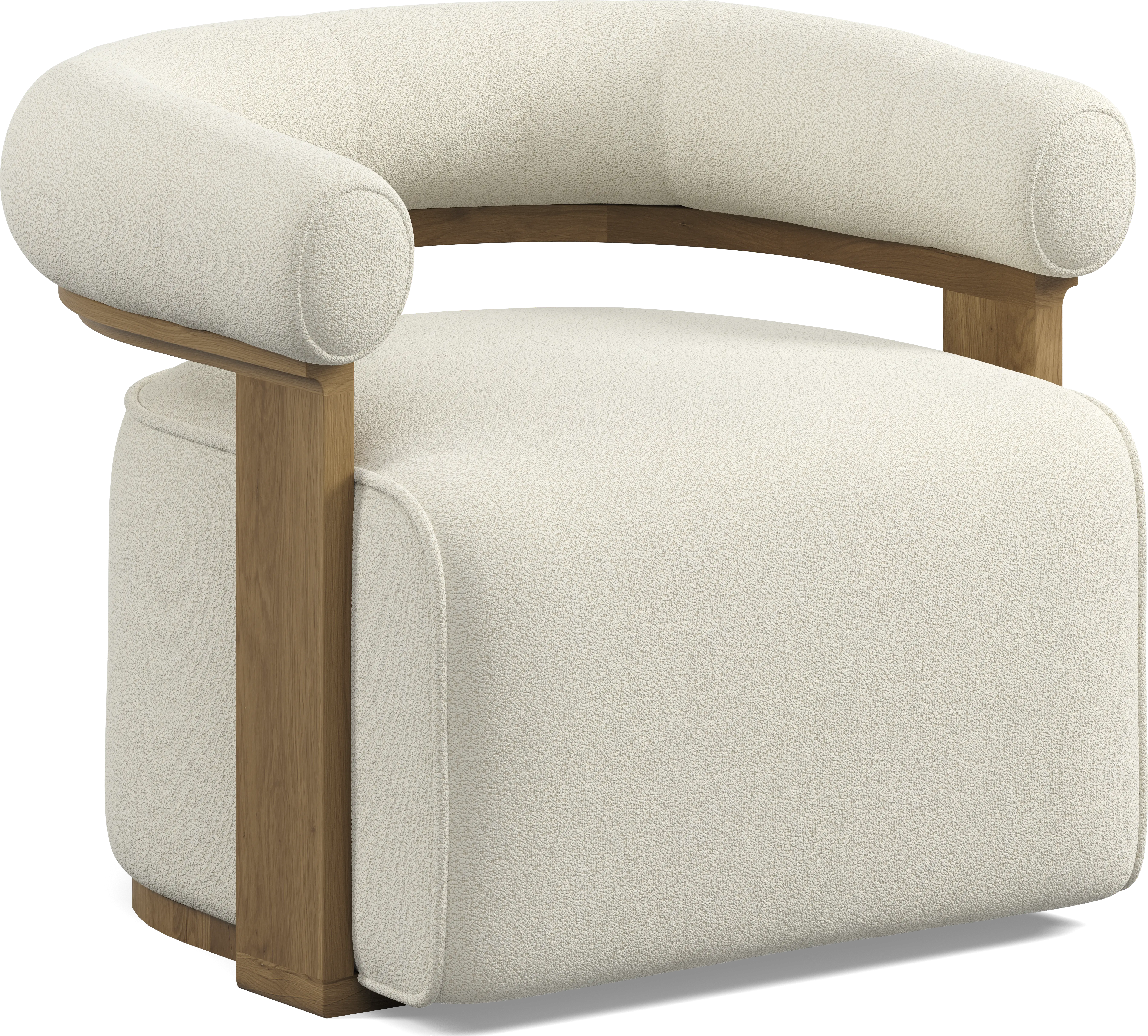 Ivory Beach Beige Accent Chair - Thumbnail - Image 1
