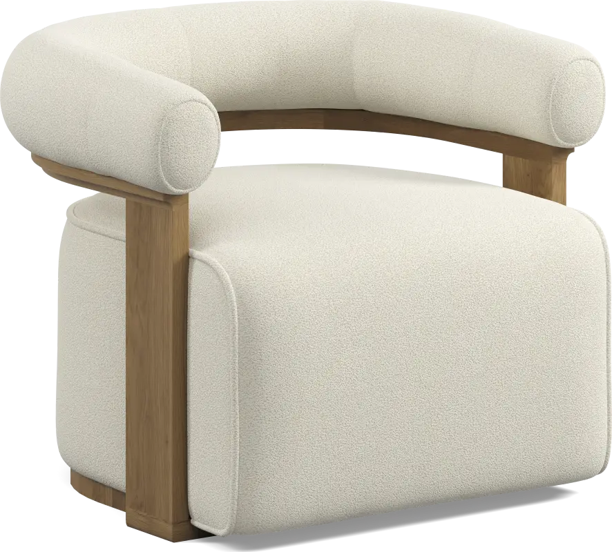 Ivory Beach Beige Accent Chair