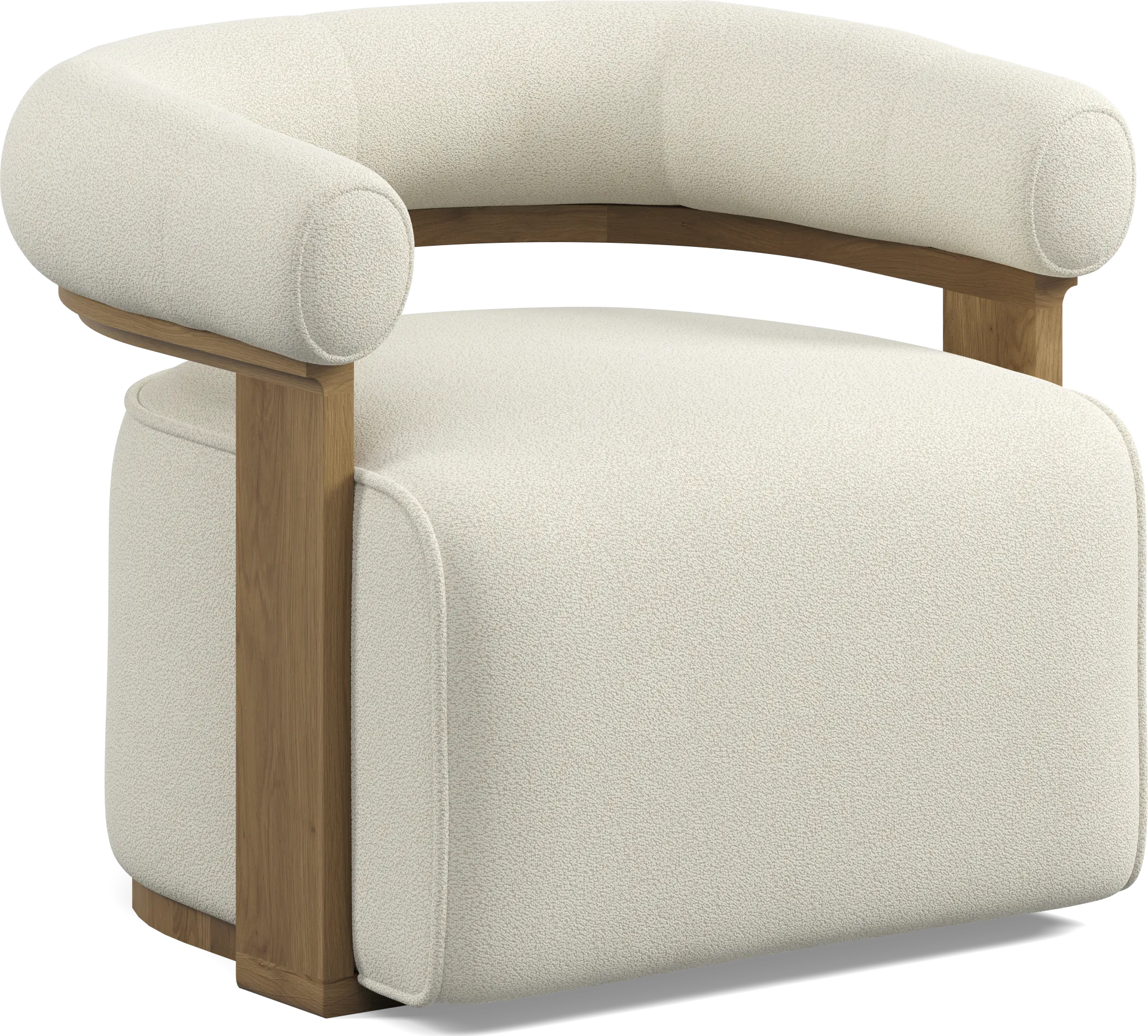 Ivory Beach Beige Accent Chair - Image 1