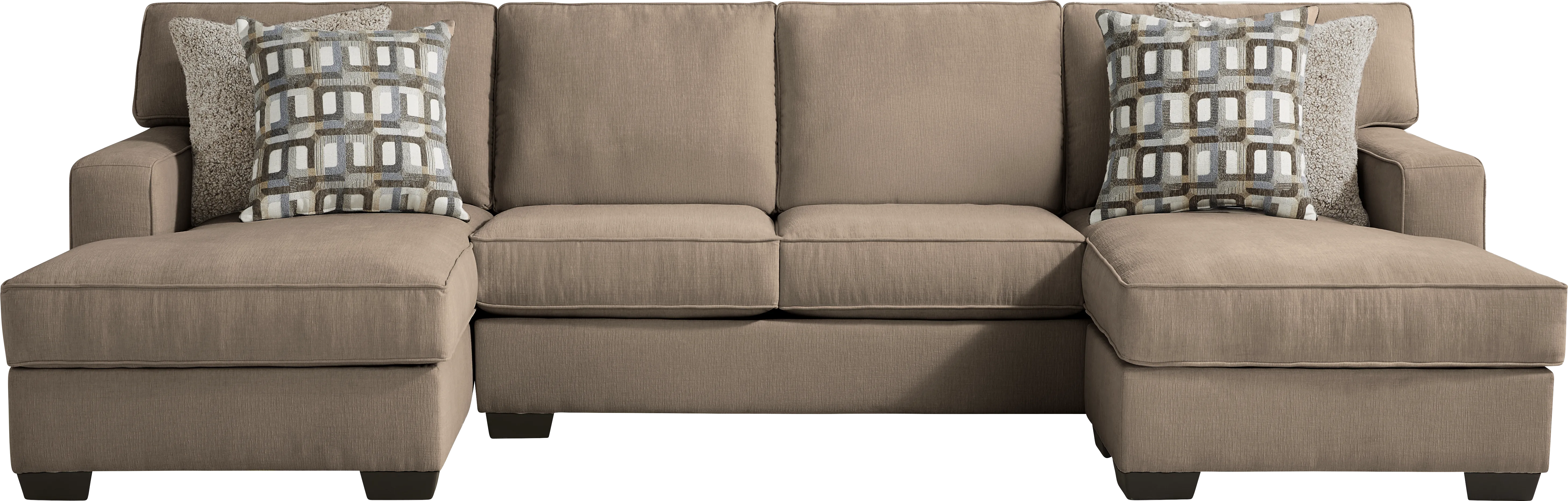 Haskins Brown 2 Pc Sectional - Thumbnail - Image 1