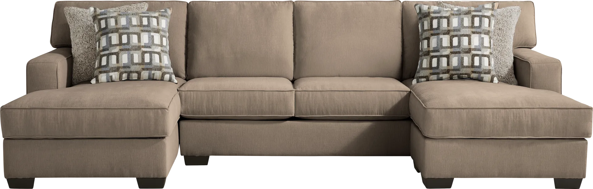 Haskins Brown 2 Pc Sectional - Image 1