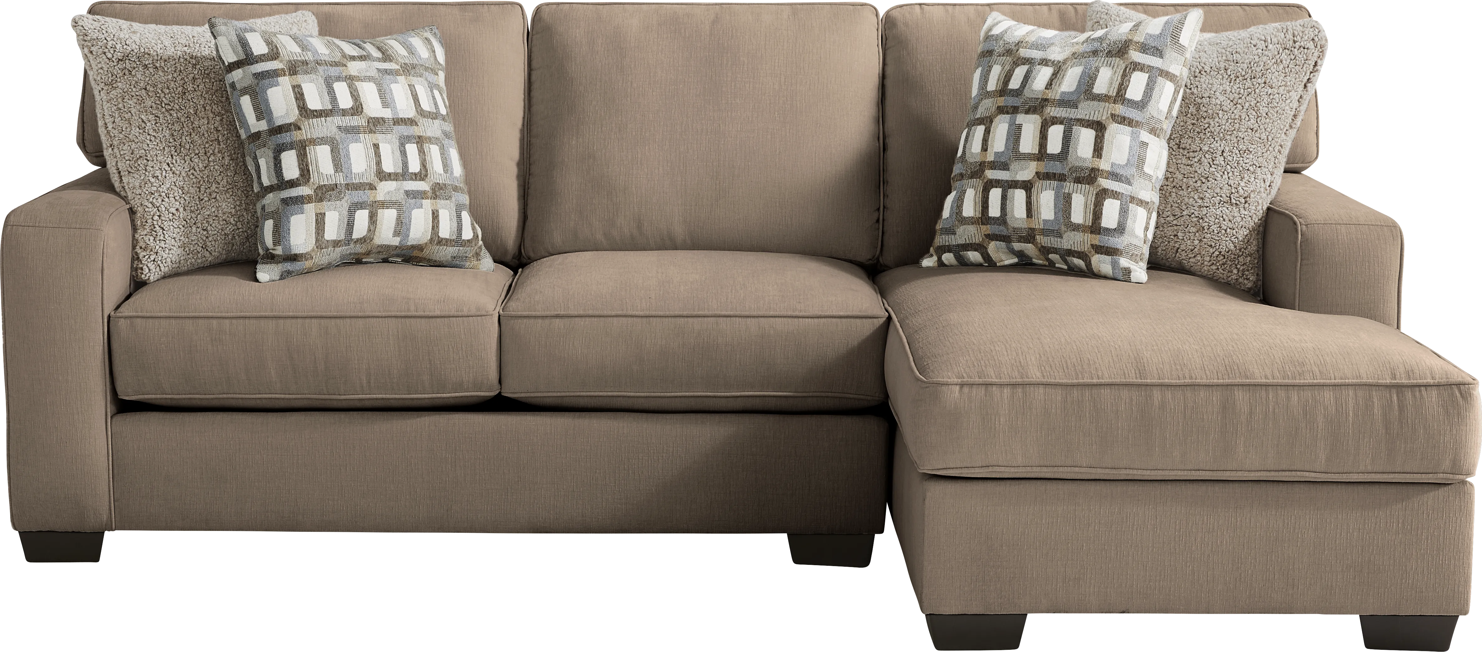 Haskins Brown 2 Pc Sectional - Thumbnail - Image 1