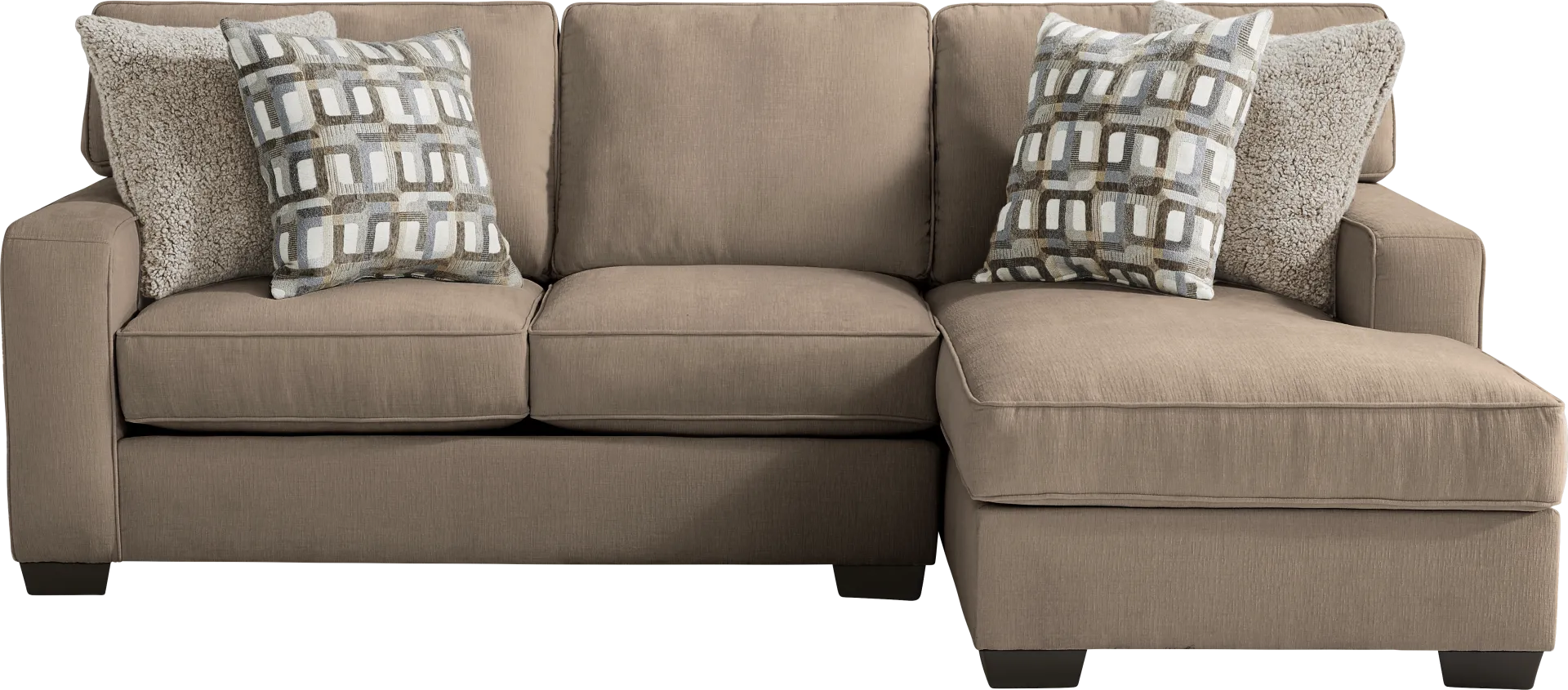 Haskins Brown 2 Pc Sectional - Image 1
