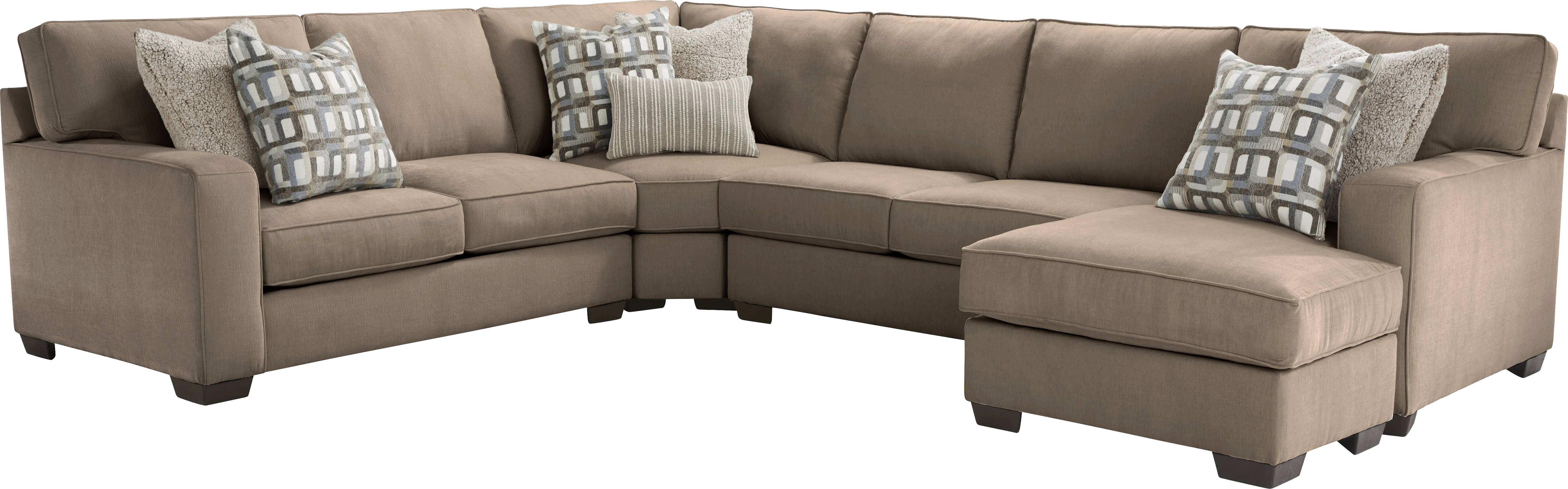 Haskins Brown 6 Pc Sectional Living Room - Thumbnail - Image 2