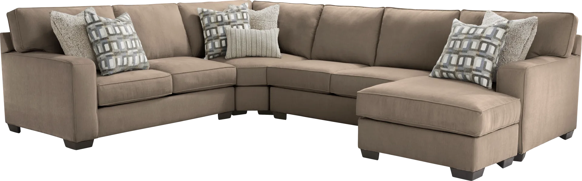 Haskins Brown 6 Pc Sectional Living Room - Image 2