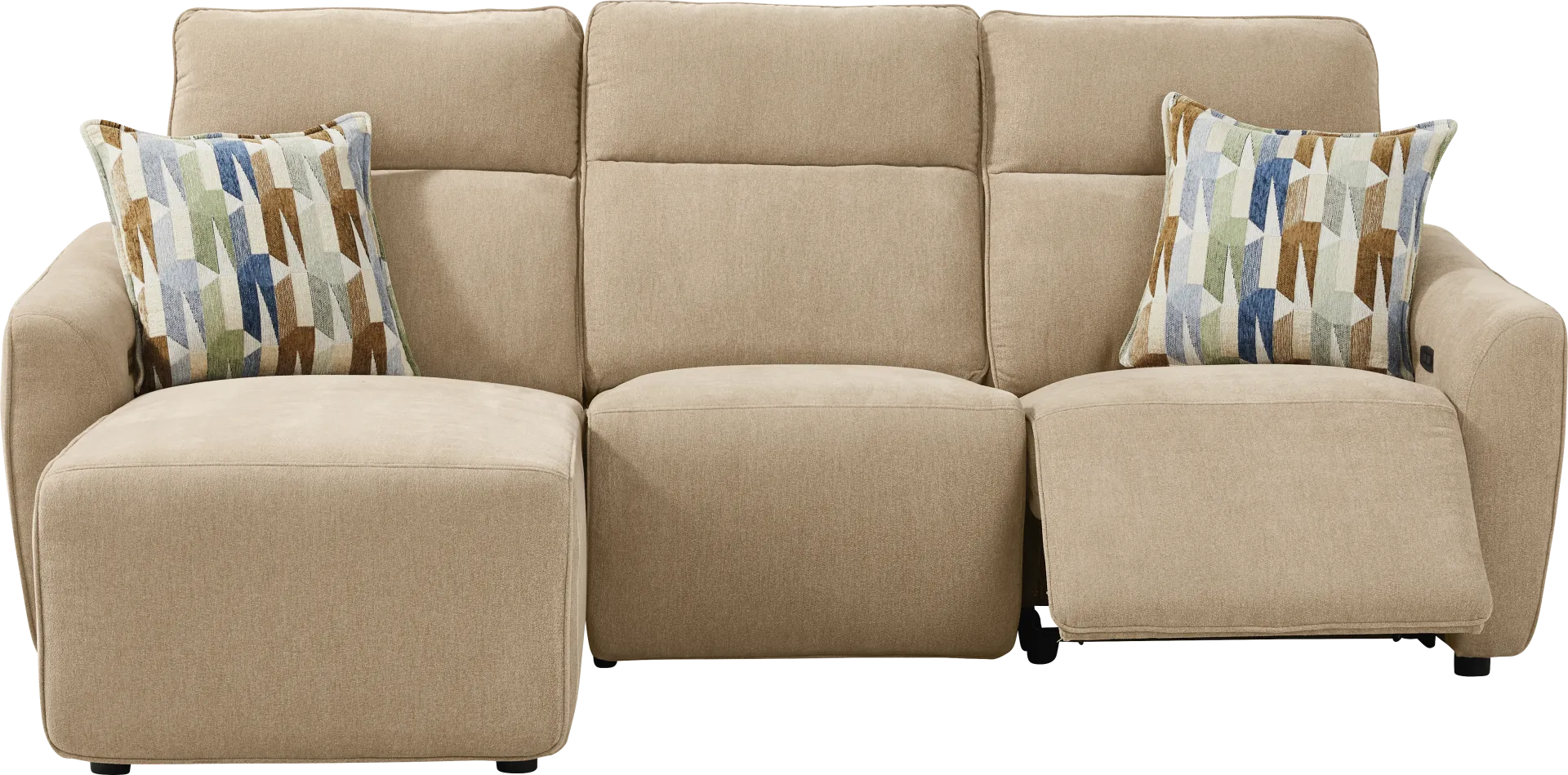 Tremont Sand 3 Pc Power Reclining Sectional - Image 1