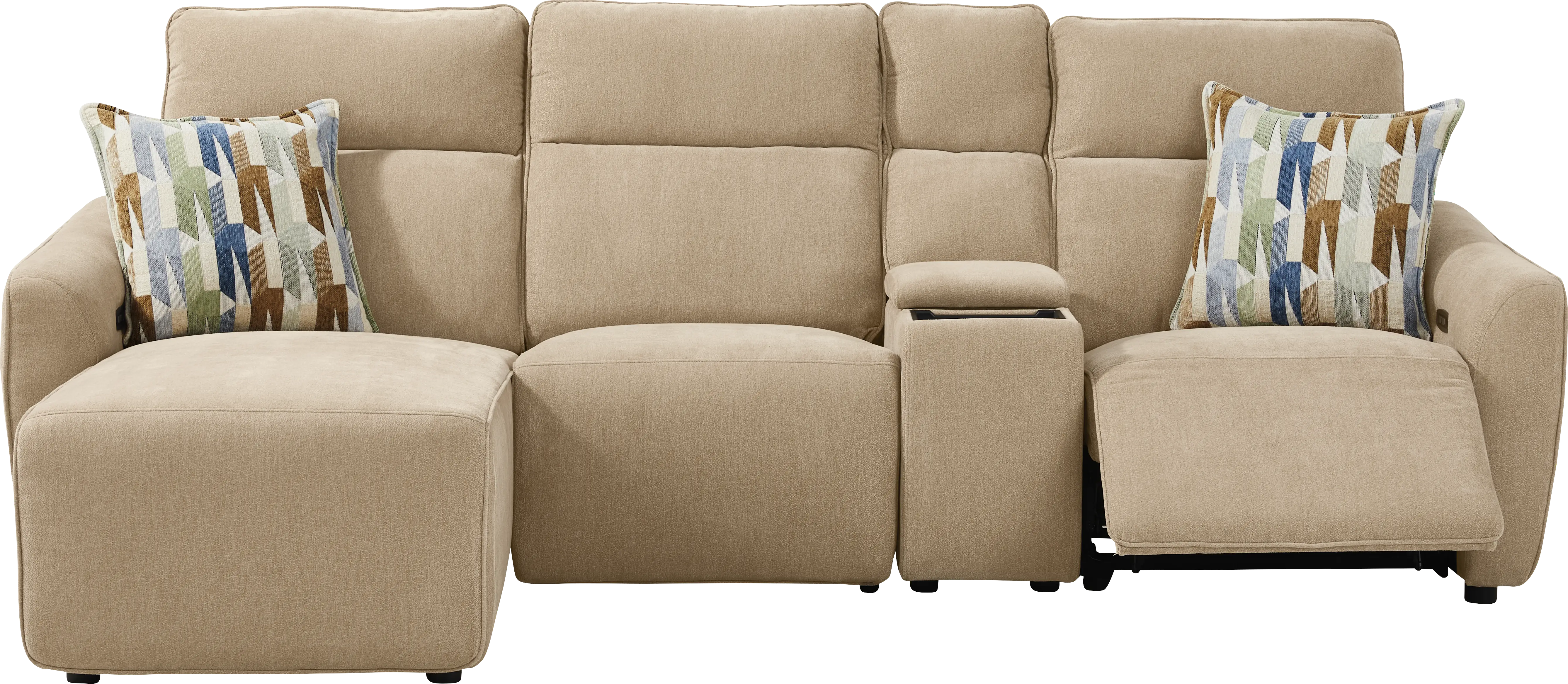 Tremont Sand 4 Pc Power Reclining Sectional - Thumbnail - Image 1