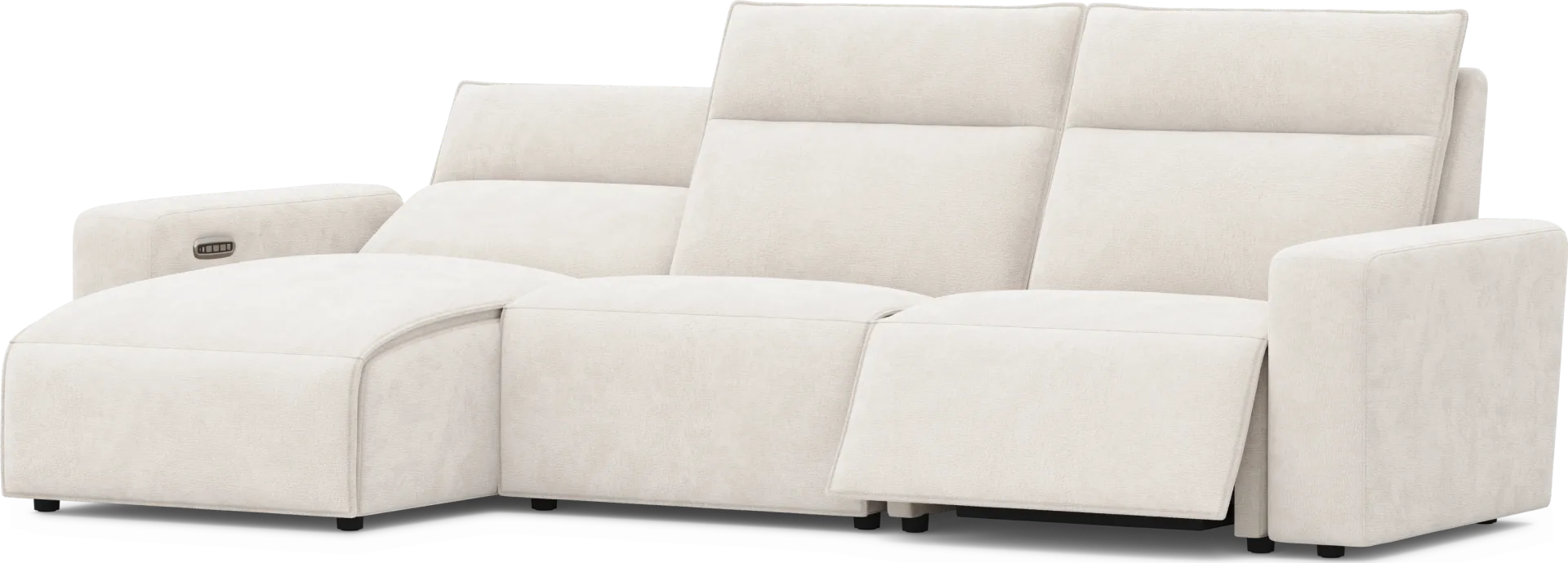 Silver 3 Pc Dual Power Reclining ModularTwo - Image 1