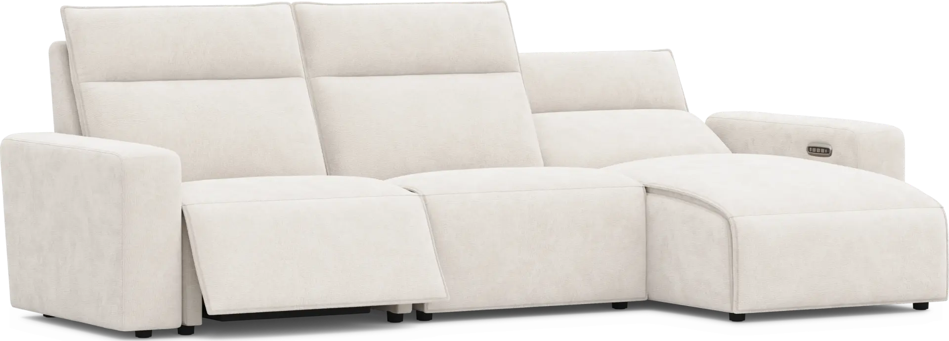 Silver 3 Pc Dual Power Reclining ModularTwo