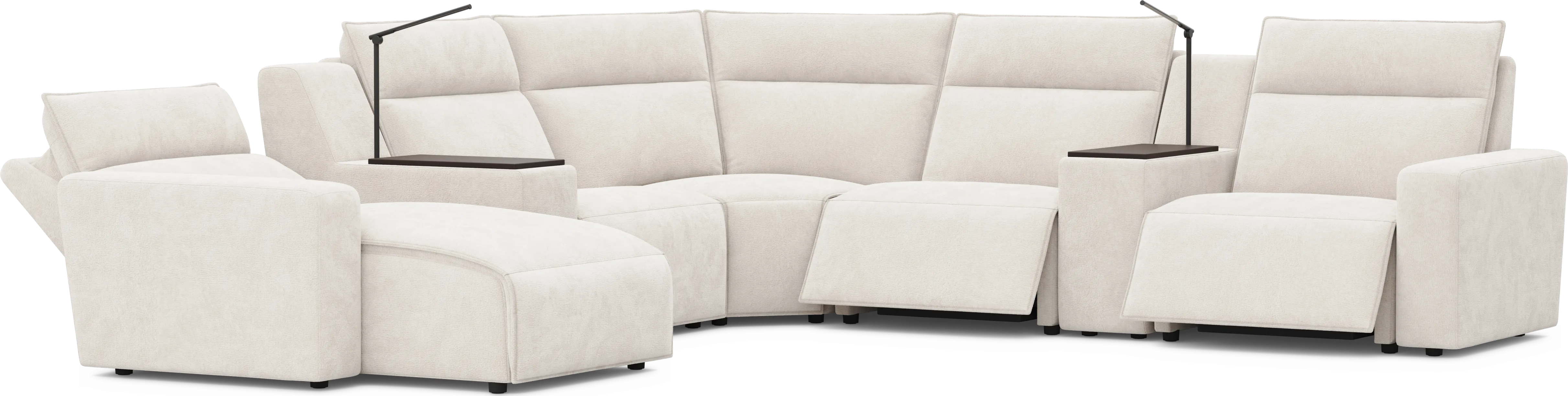Silver 7 Pc Dual Power Reclining ModularTwo - Thumbnail - Image 1