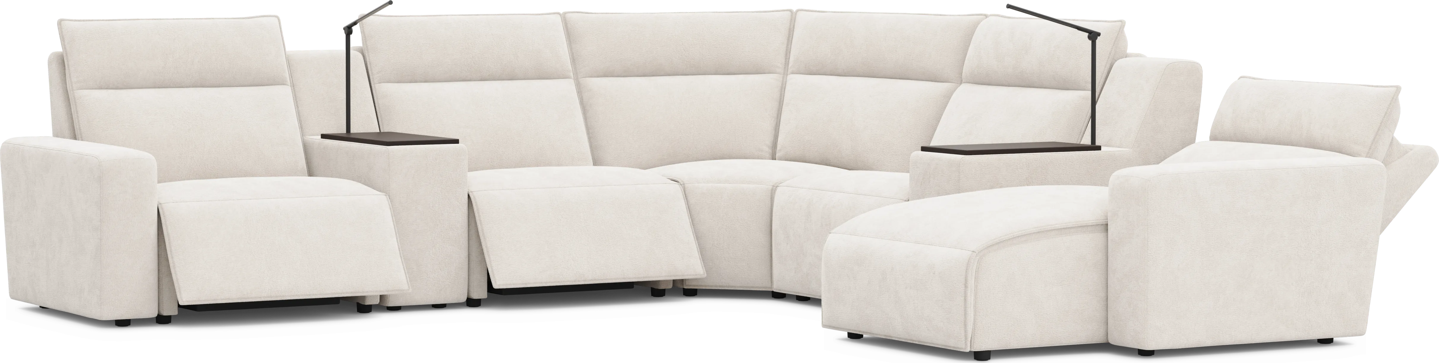 Silver 7 Pc Dual Power Reclining ModularTwo - Thumbnail - Image 1