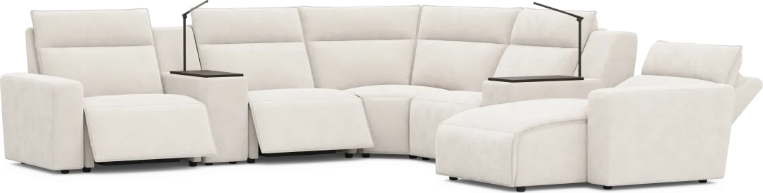 Silver 7 Pc Dual Power Reclining ModularTwo
