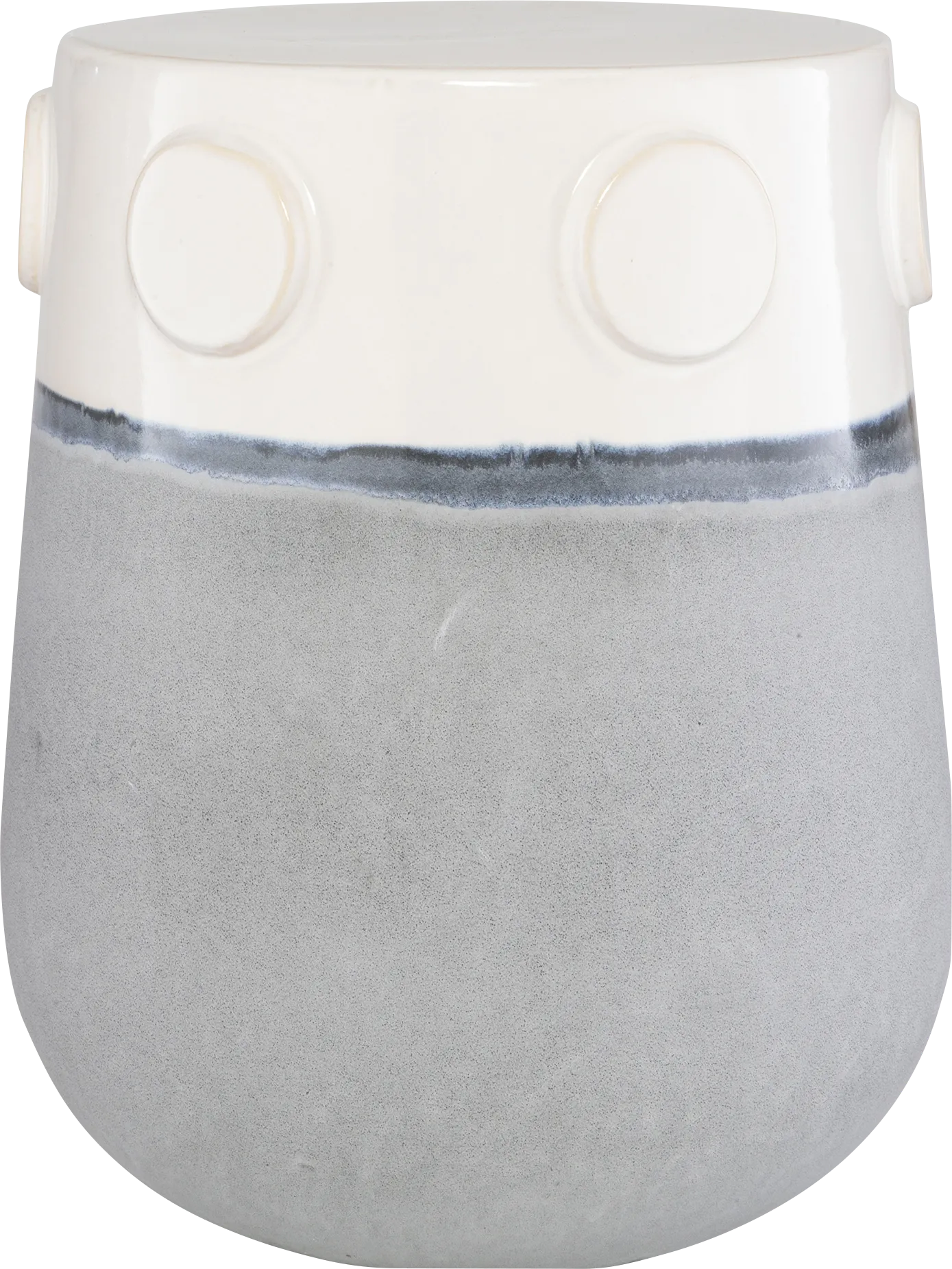 Outdoor Sierre Gray Garden Stool - Thumbnail - Image 1