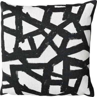 Weliva Black Indoor/Outdoor Accent Pillow