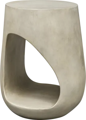 Adaha Beige Outdoor End Table