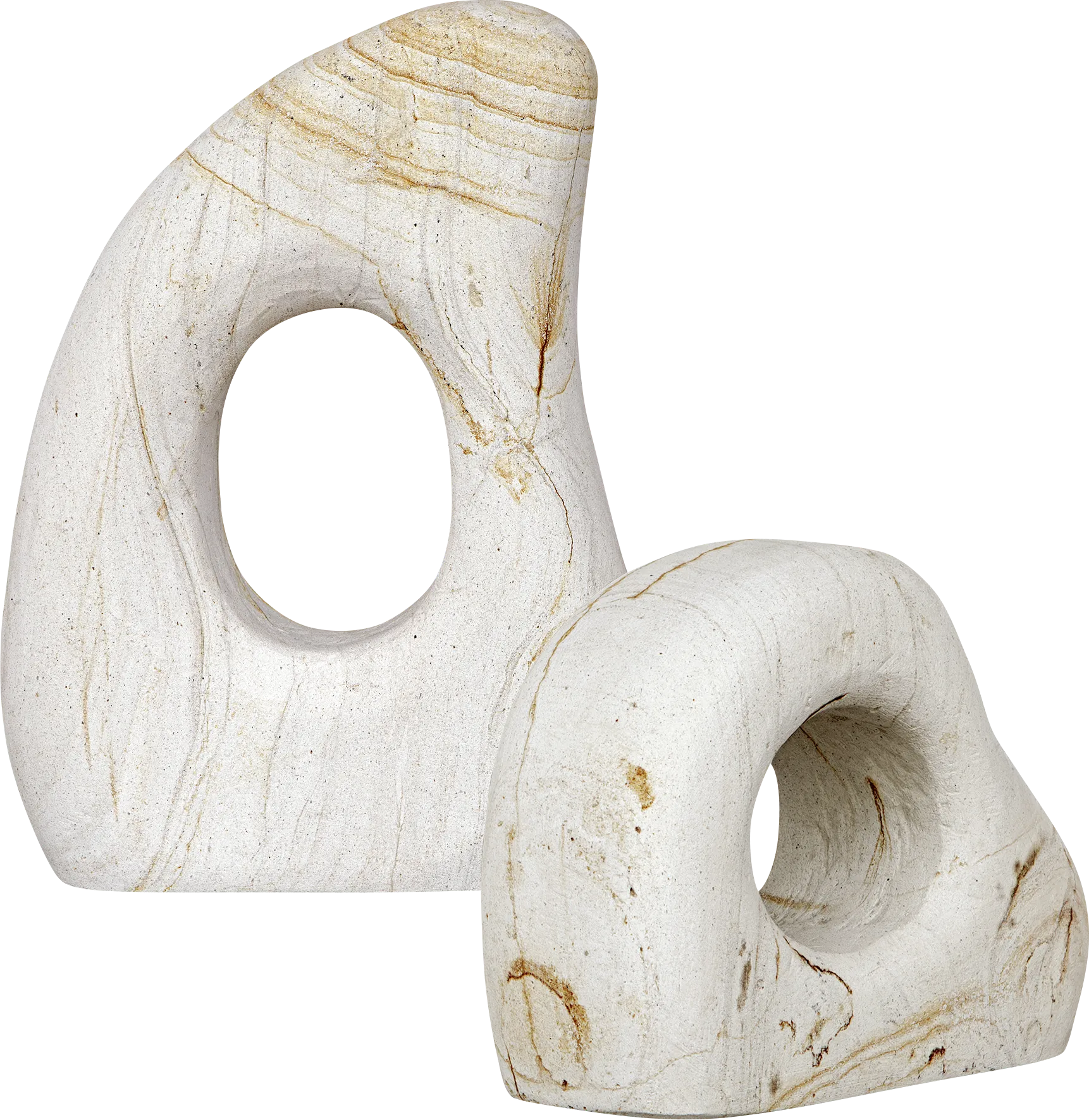 Surnill White Indoor/Outdoor Sculpture, Set of 2 - Thumbnail - Image 1