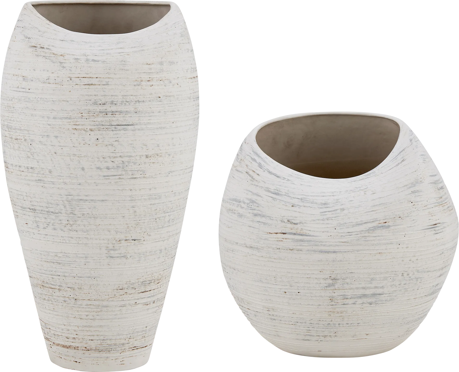 Maoko White Outdoor Vase, Set of 2 - Thumbnail - Image 1
