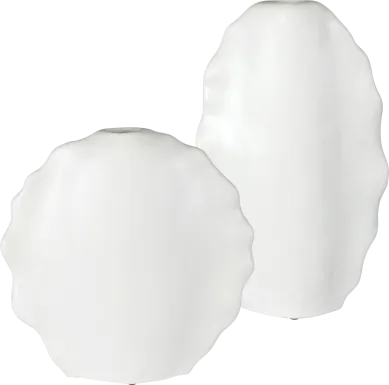 Nilima White Outdoor Vase, Set of 2