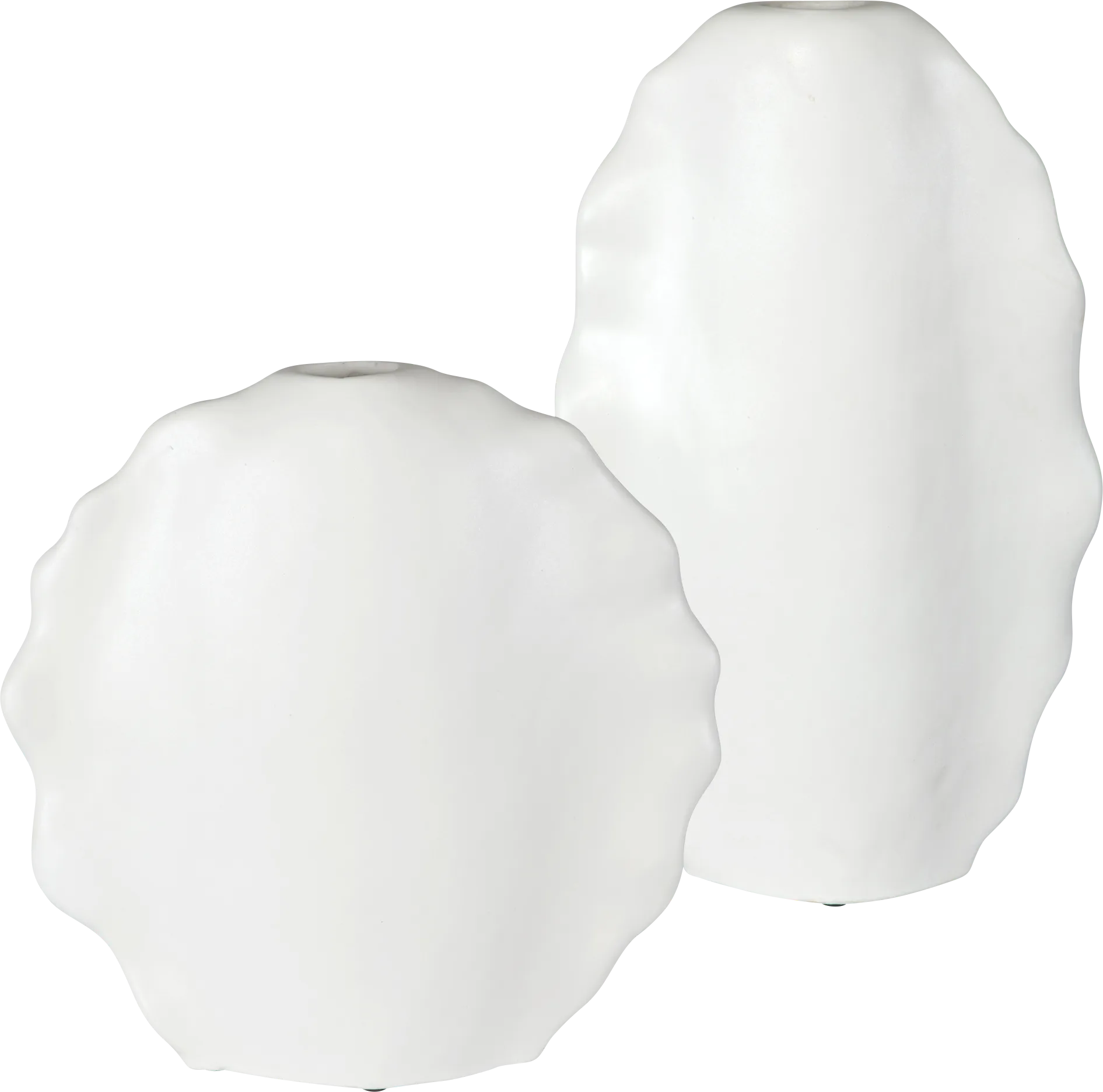 Nilima White Outdoor Vase, Set of 2 - Image 1