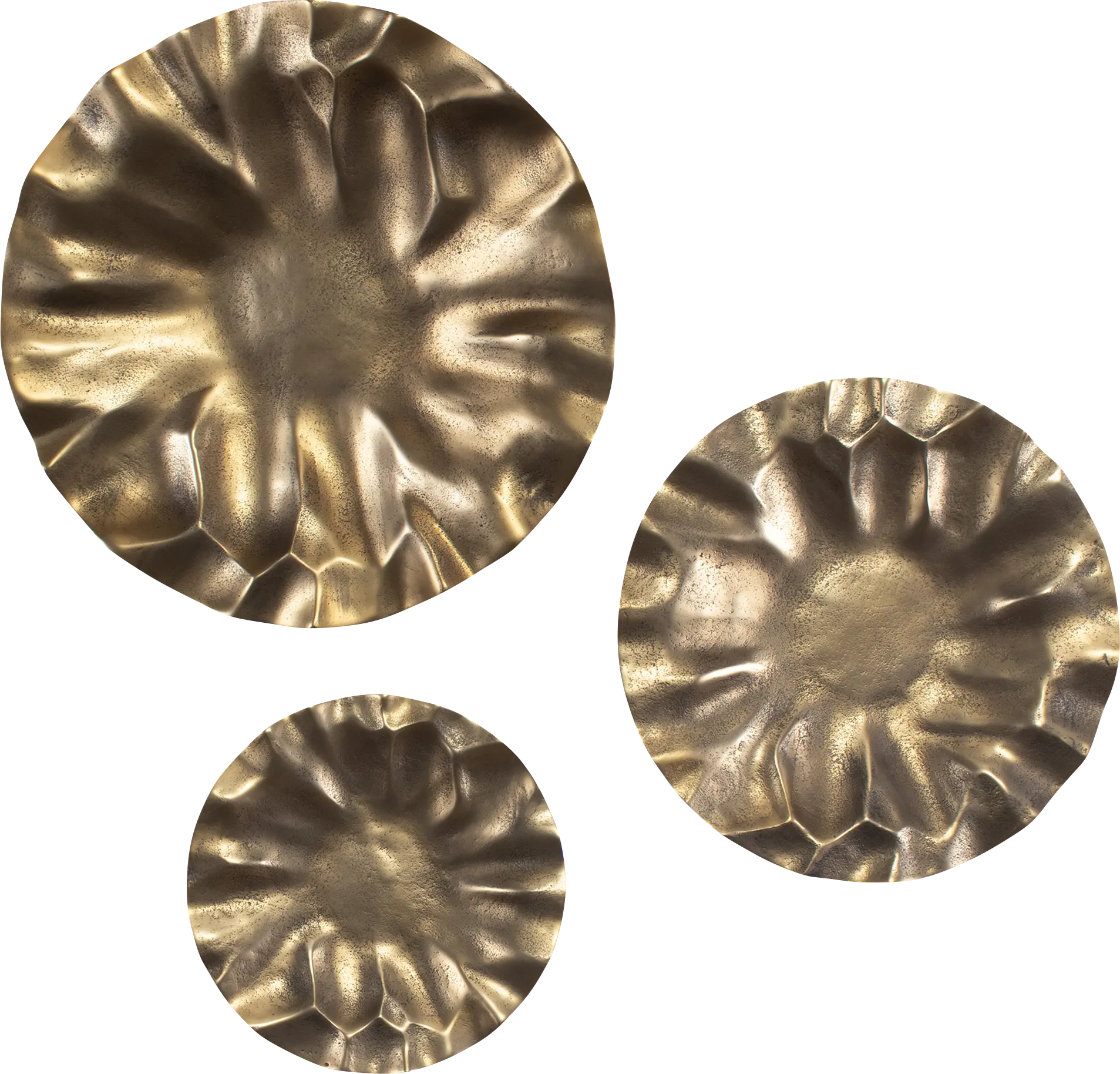 Karalina Gold Outdoor Wall Art, Set of 3