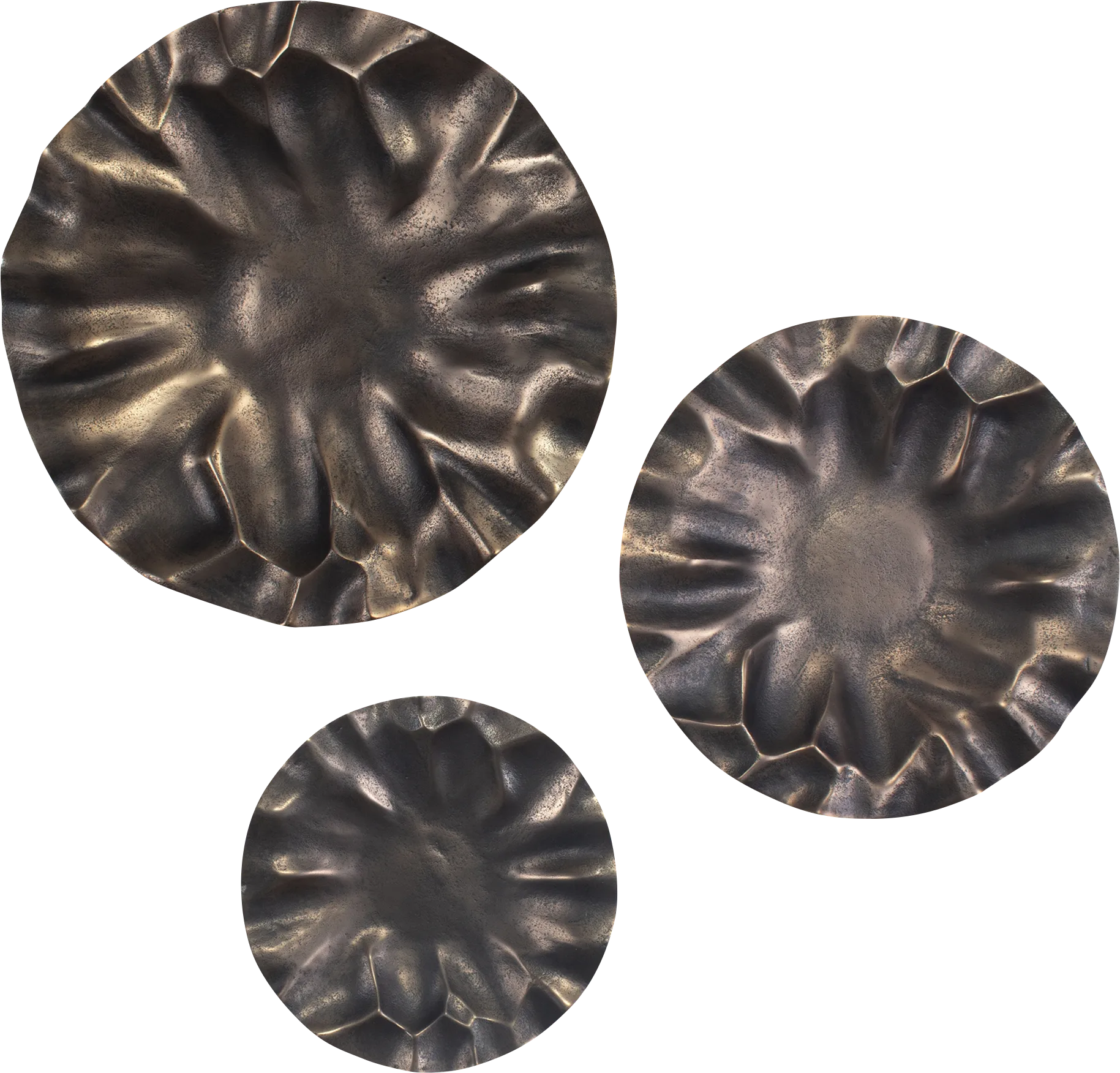 Karalina Bronze Outdoor Wall Art, Set of 3 - Image 1